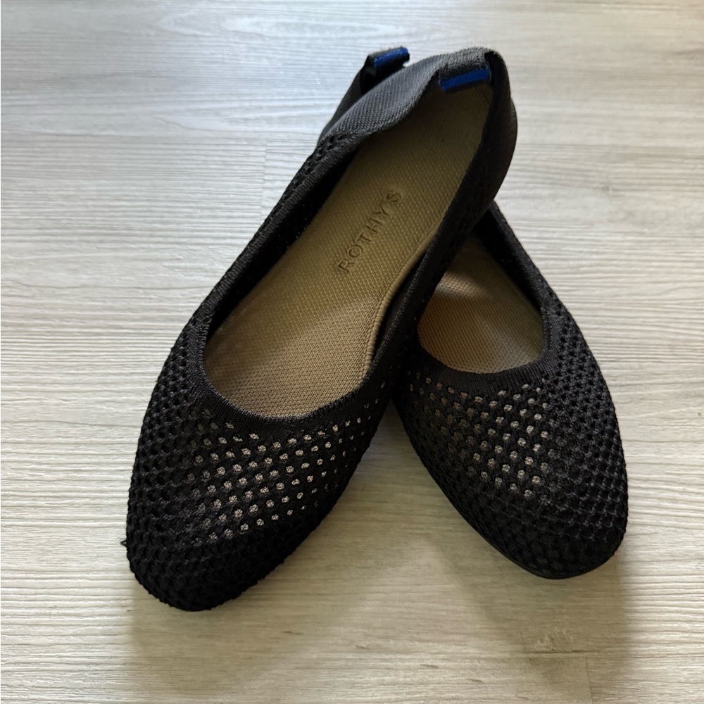 Rothy's Black Knit Ballet Flats - Breathable Slip-On Flats
